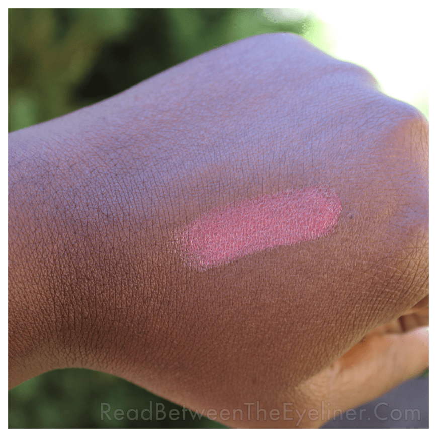 MAC see sheer on dark skin swatch