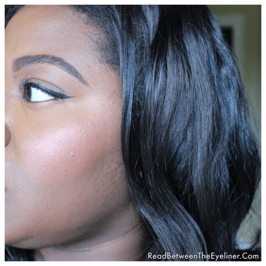 Colourpop cosmetics tasty blush highlight on dark skin nw45